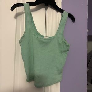 DESTINED💚Green Ribbed Tank Top